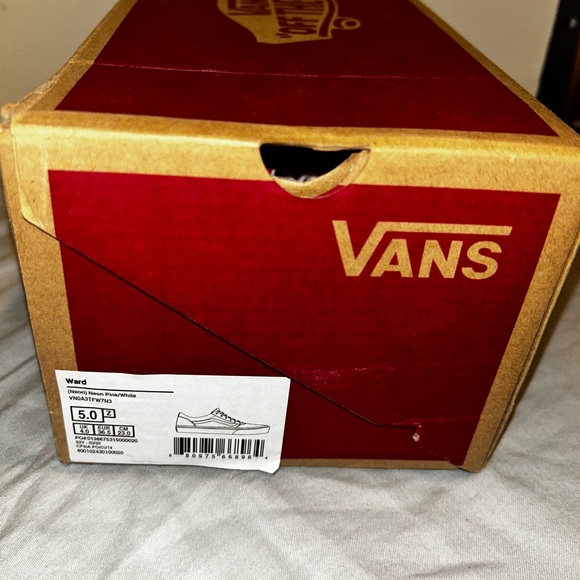 Grade School Vans Ward. Neon pink/white - Picture 2 of 11